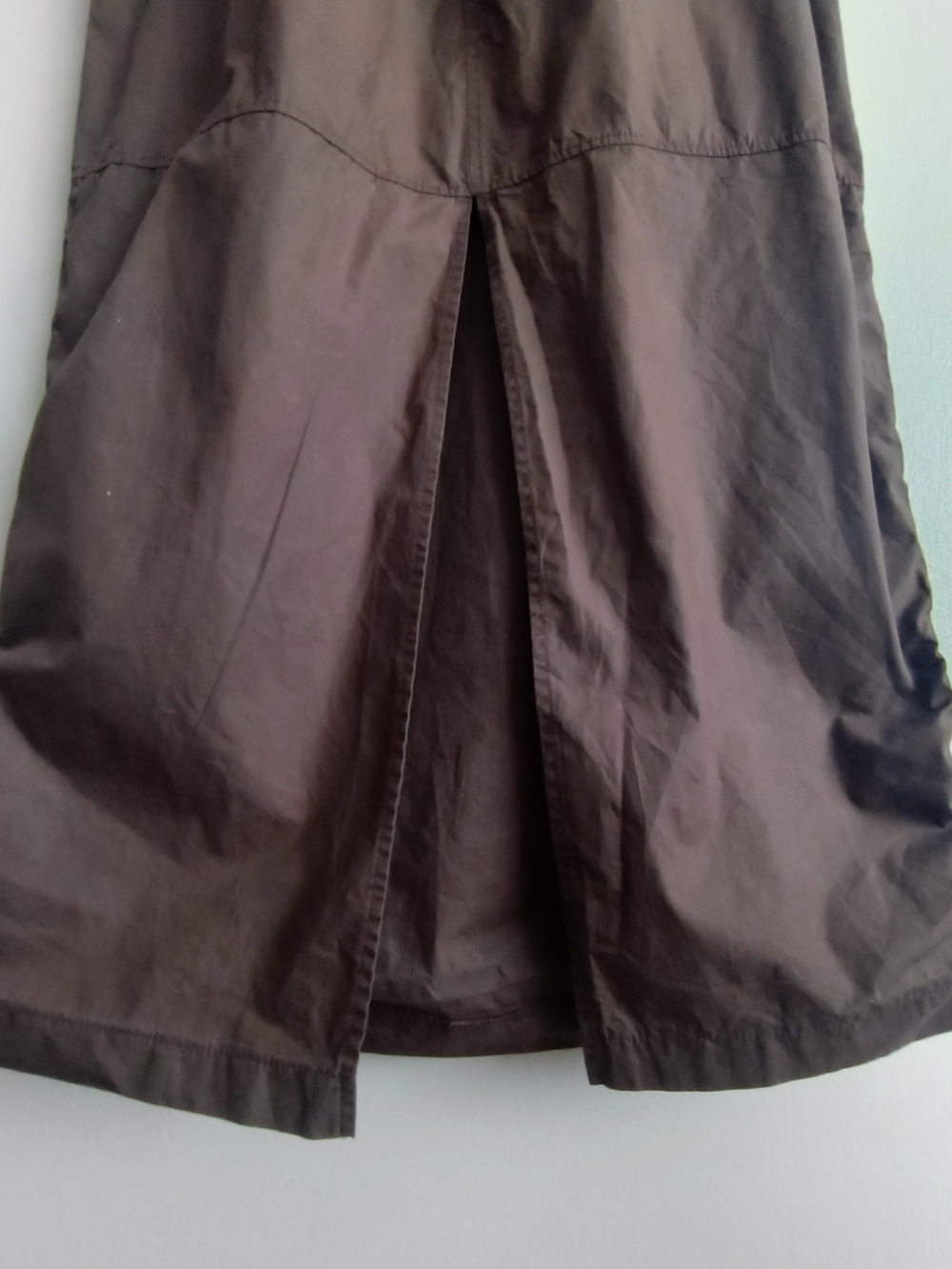 Frankie Los Angeles Upcycled Parachute Maxi Skirt in Earthy Brown Cotton Size S - Picture 11 of 16